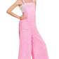 ..Washed Double Gauze Wide Leg Overalls