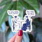 Go Fish Snarky Sticker, Funny Vintage Inspired Adult Sticker