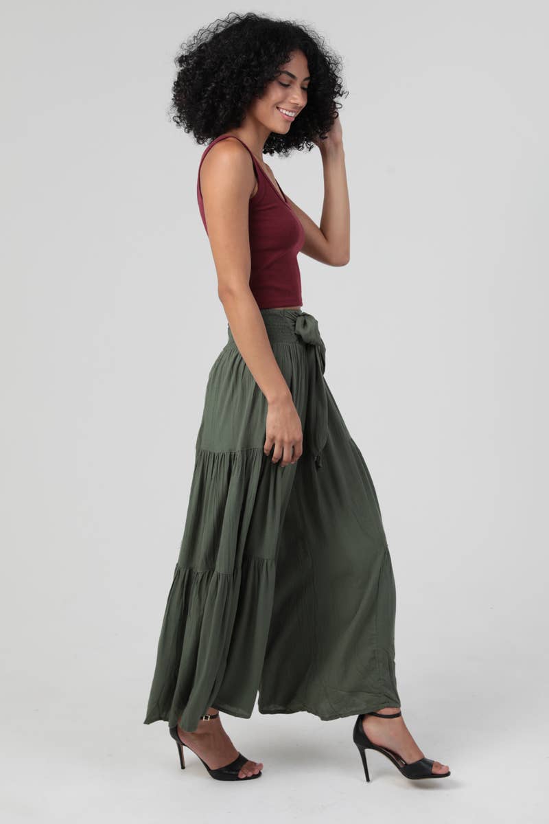 B3663-ASIS TIE WAIST WIDE LEG PANTS