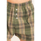 Plaid Shorts With Button Front
