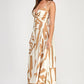 Abstract Print Sleeveless Maxi Dress