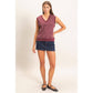 V-Neck Pinstripe Sleeveless Top