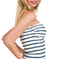 Viscose striped sweater tube top