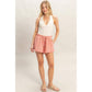 Ruffle Trim Drawstring Shorts