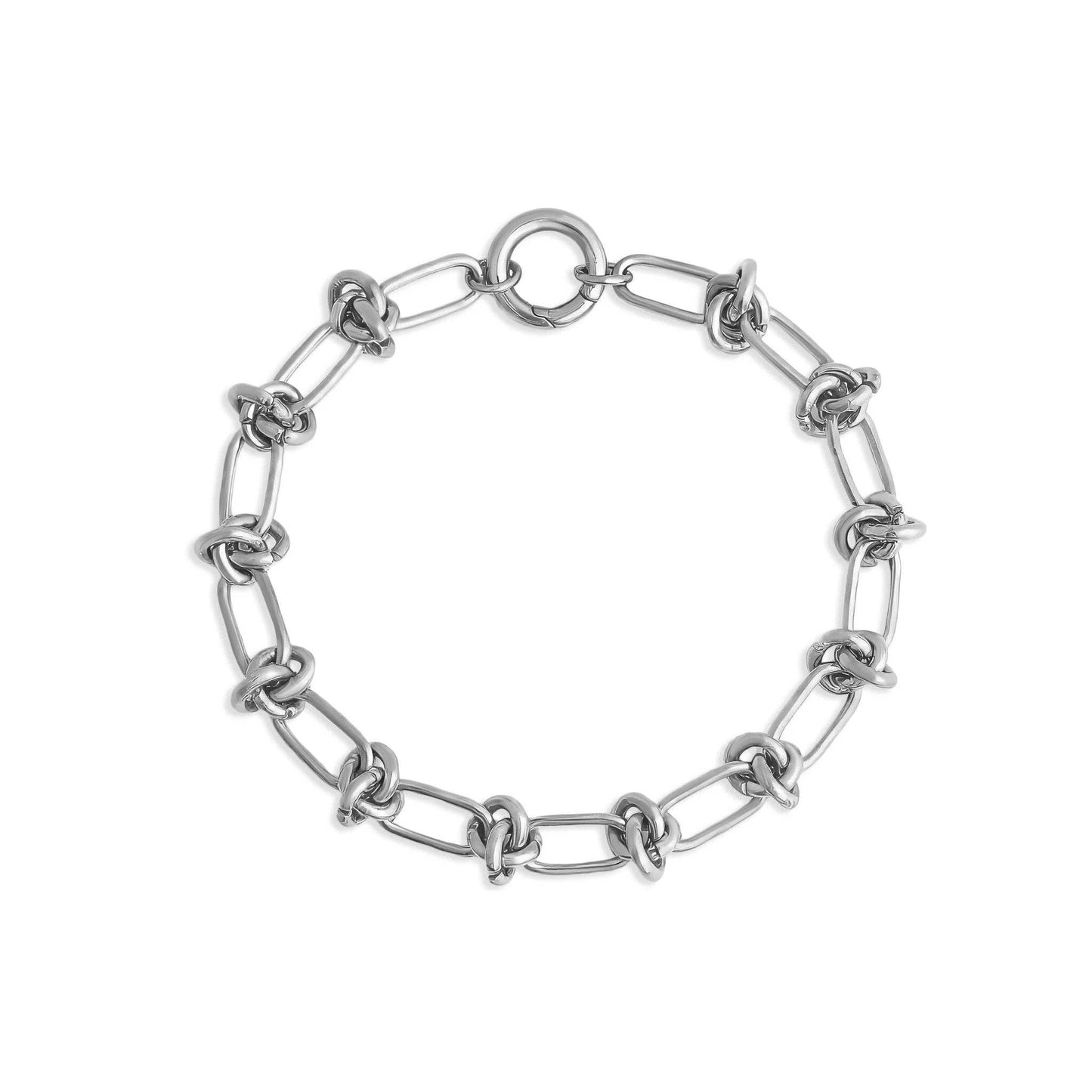 18K Gold PVD Stainless Steel Knotted Chain Bracelet
