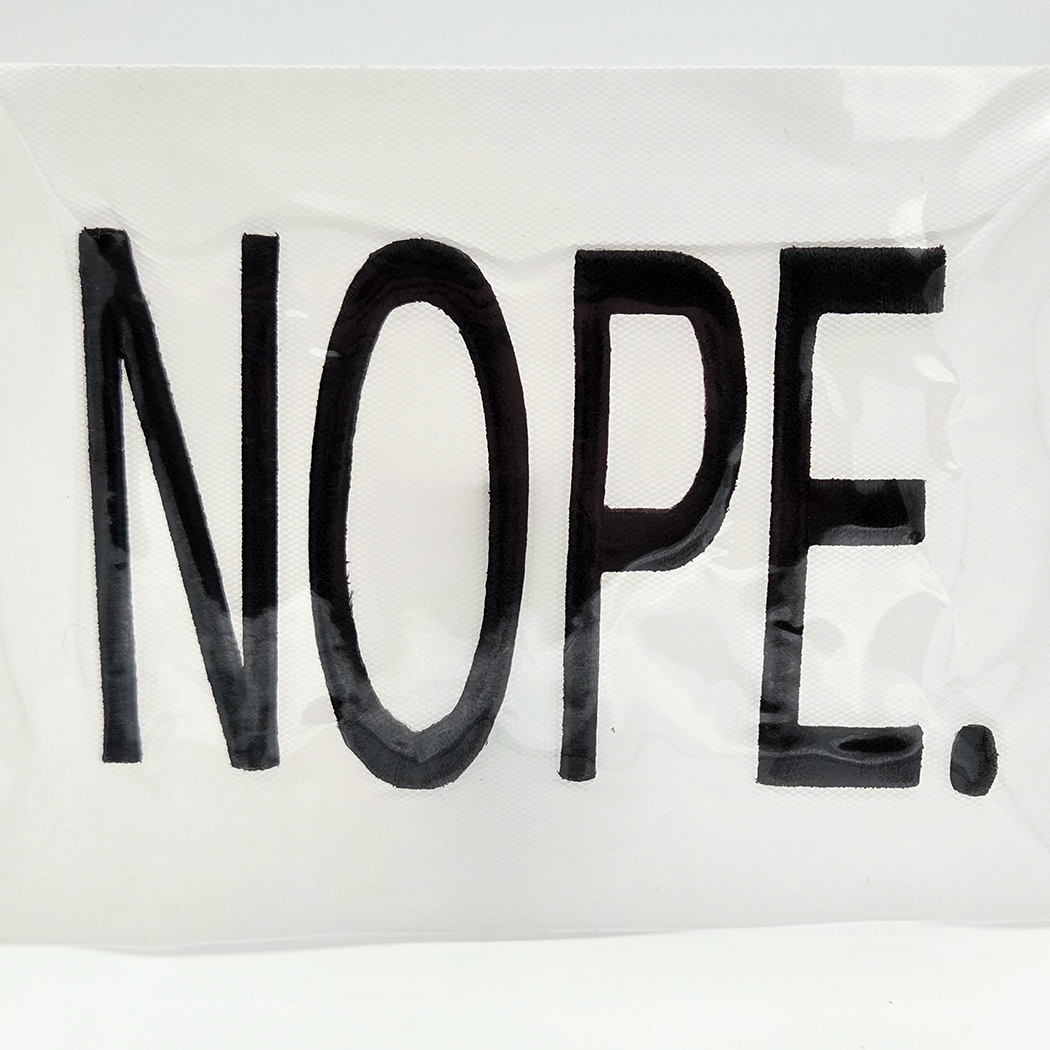 NOPE. PUFF Embroidered HAT/POCKET Patch