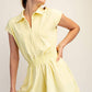 BUTTER SHORT SLEEVE QUARTER ZIP ROMPER