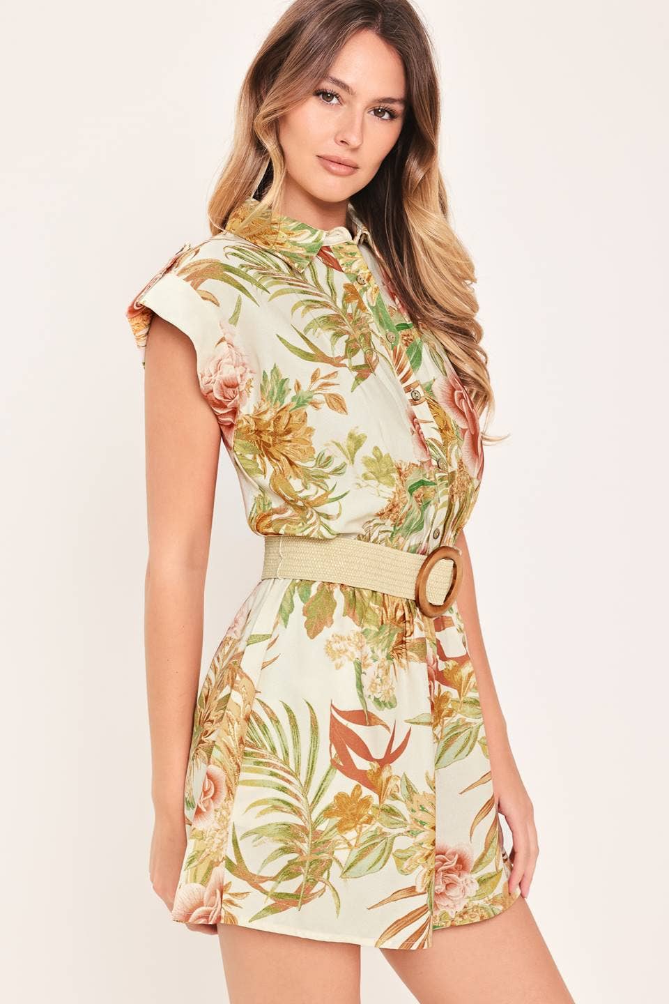 A printed woven romper - IP9259