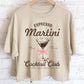 ESPRESSO MARTINI RIBBON GRAPHIC LONG CROP TOP