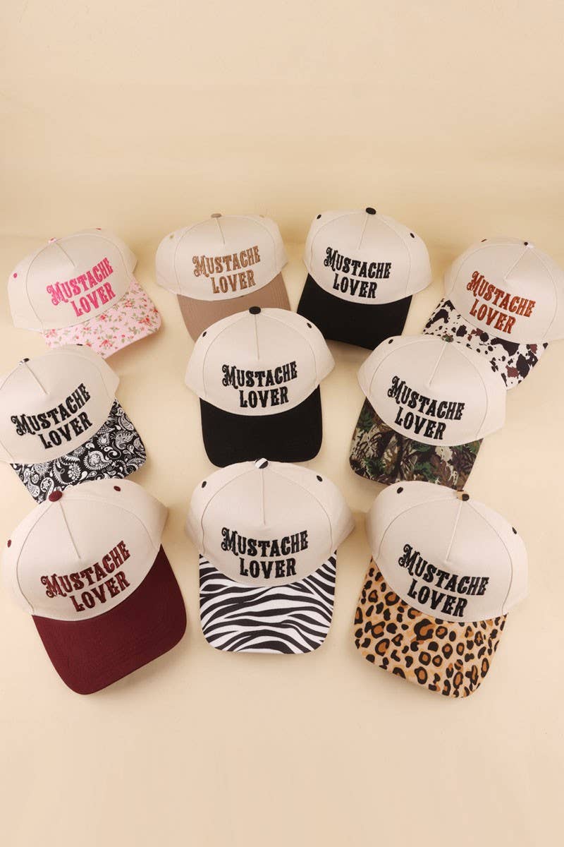 Mustache Lover Two Tone Snapback Hat