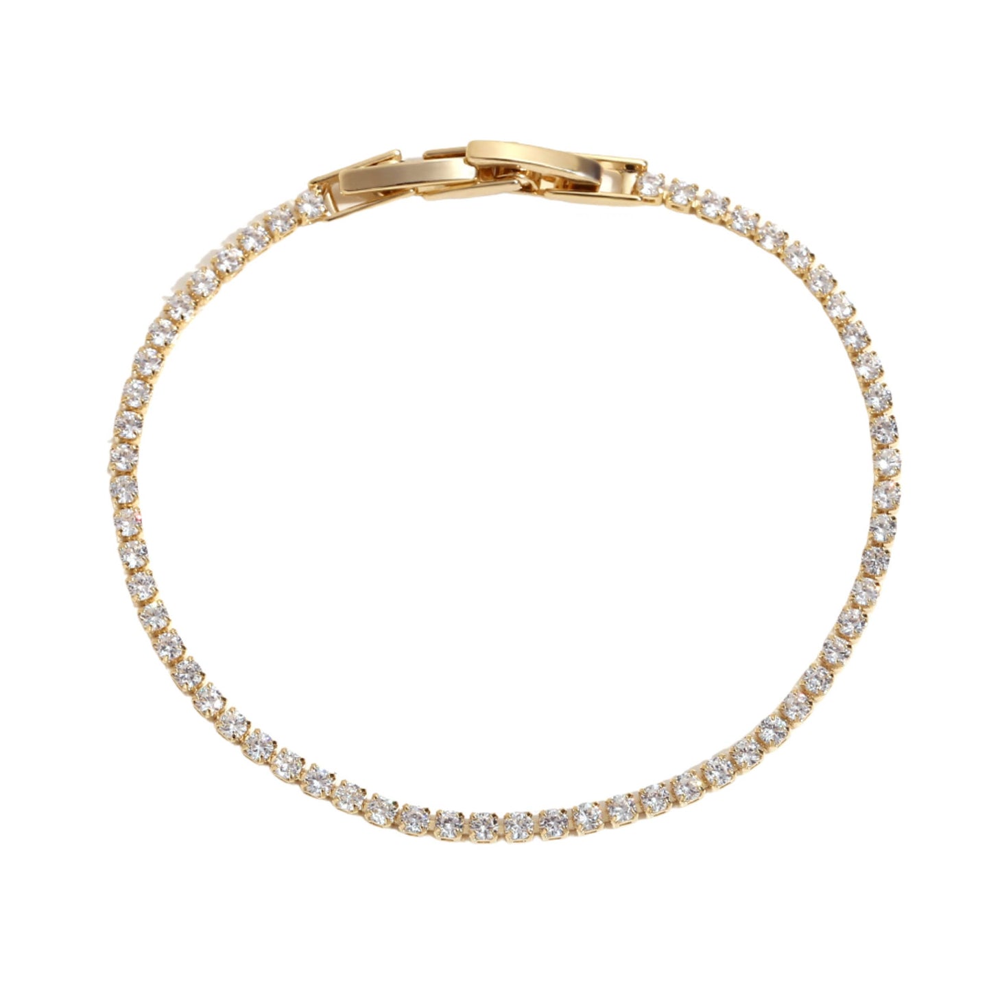 Dainty Gold Layering Bracelets Waterproof, 18K Gold Plated