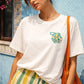 Limoncello Front and Back Print Cream T-Shirt