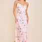Seashell Coastal Print Slip Midi Dress