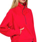 Scuba Half Zip Pullover With Kangaroo Pocket Zenana
