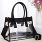 Clear handbag with color trim from Sip and Shop Arizona
