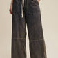 Wide-Leg Denim Drawstring Pants LP0256