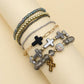 Cross Charm Mixed Beaded Bracelet Set | 40B5275