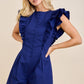 Ruffle Sleeve Button Front Romper