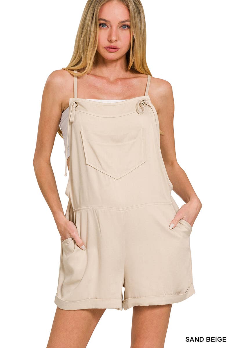 SI-26568 Knot Strap Romper w/ pockets
