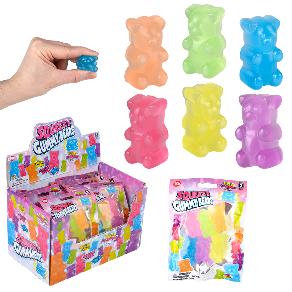(T) 1.5" SQUEEZY YUMMY BEAR      12/DISP