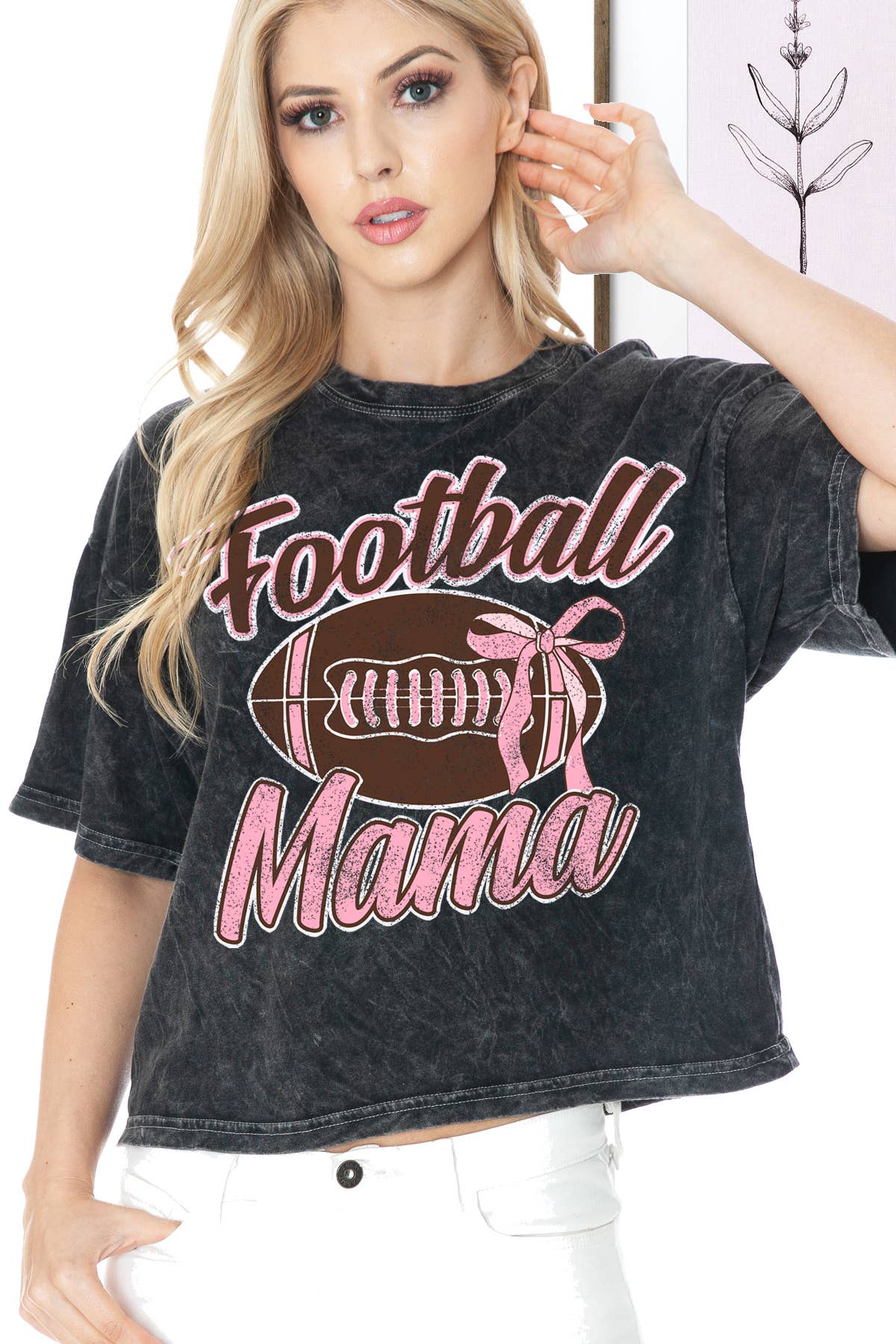 BT2040 CMT FOOTBALL MAMA Mineral Wash Crop T