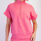 MODAL SCUBA QUARTER ZIP SHORT SLEEVE TOP