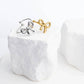 18K Gold PVD Stainless Steel Adjustable Bow Ring
