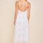 Eyelet Embroidered Spaghetti Strap Midi Dress