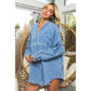 FRAYED VINTAGE WASHED WRINKLE SHIRT