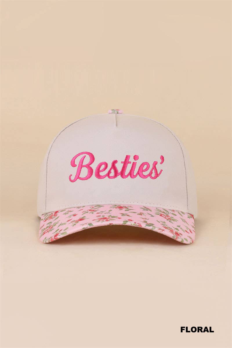 Besties'/I'm The Friend In Low Places two tone snapback hat