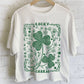 LUCKY CHARM CLOVER GRAPHIC LONG CROP TOP