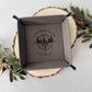 Engraved Leather Catchall Tray