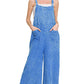 ..Washed Double Gauze Wide Leg Overalls