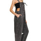 ..Washed Double Gauze Wide Leg Overalls