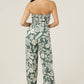 B5959-A920 SMOCKED BODICE WRAP LEG JUMPSUIT
