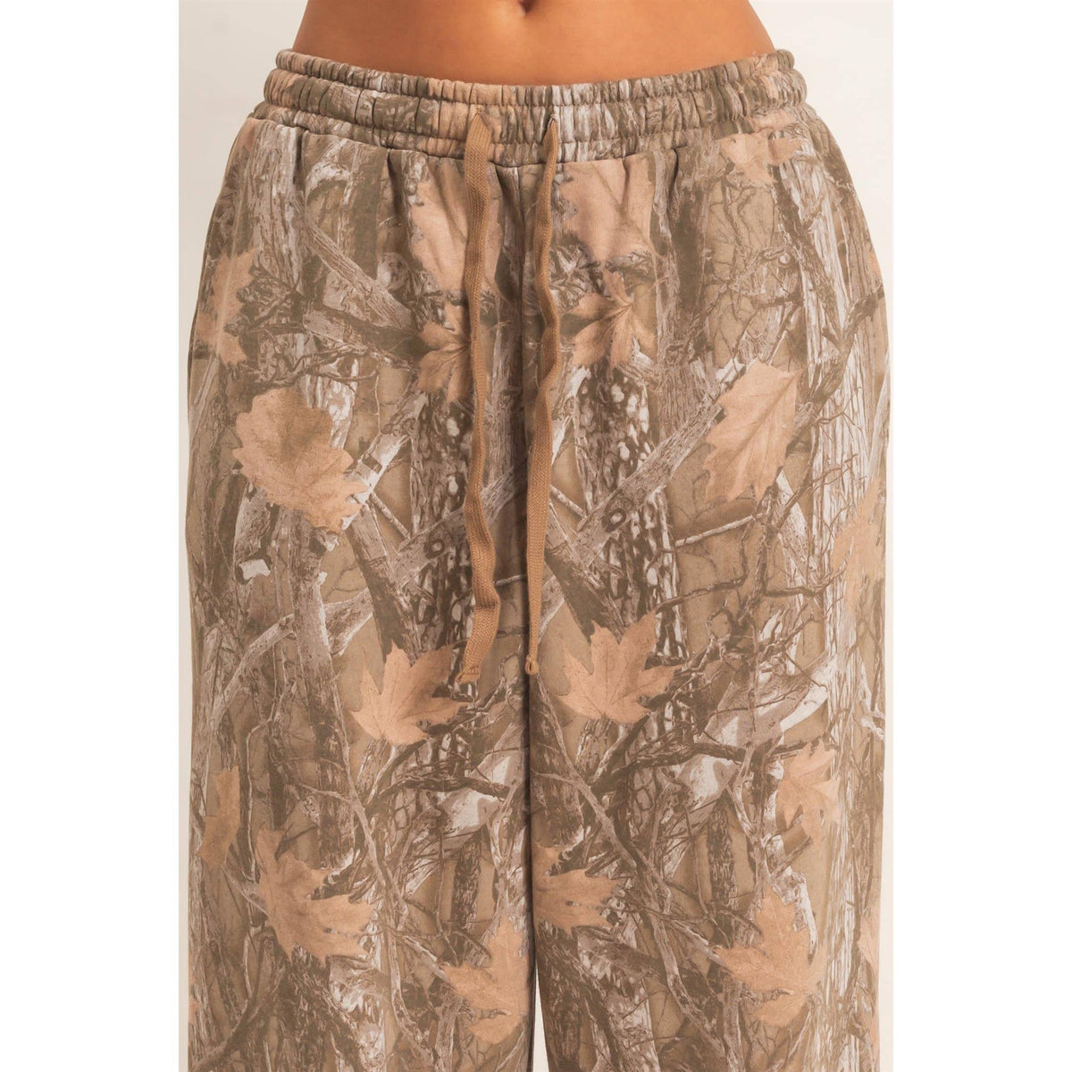 Tree Camouflage Print Jogger Pants