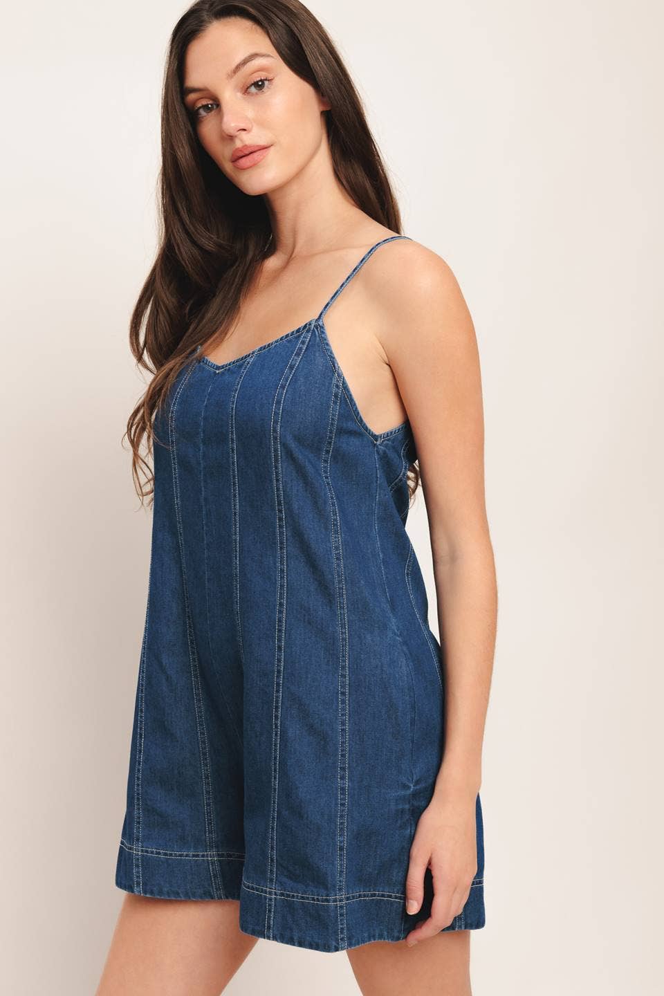 A lightweight denim romper - IP9189