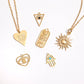 18K Gold Stainless Steel Triangle Evil Eye Charm