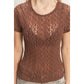 Textured Lace Short Sleeve Top