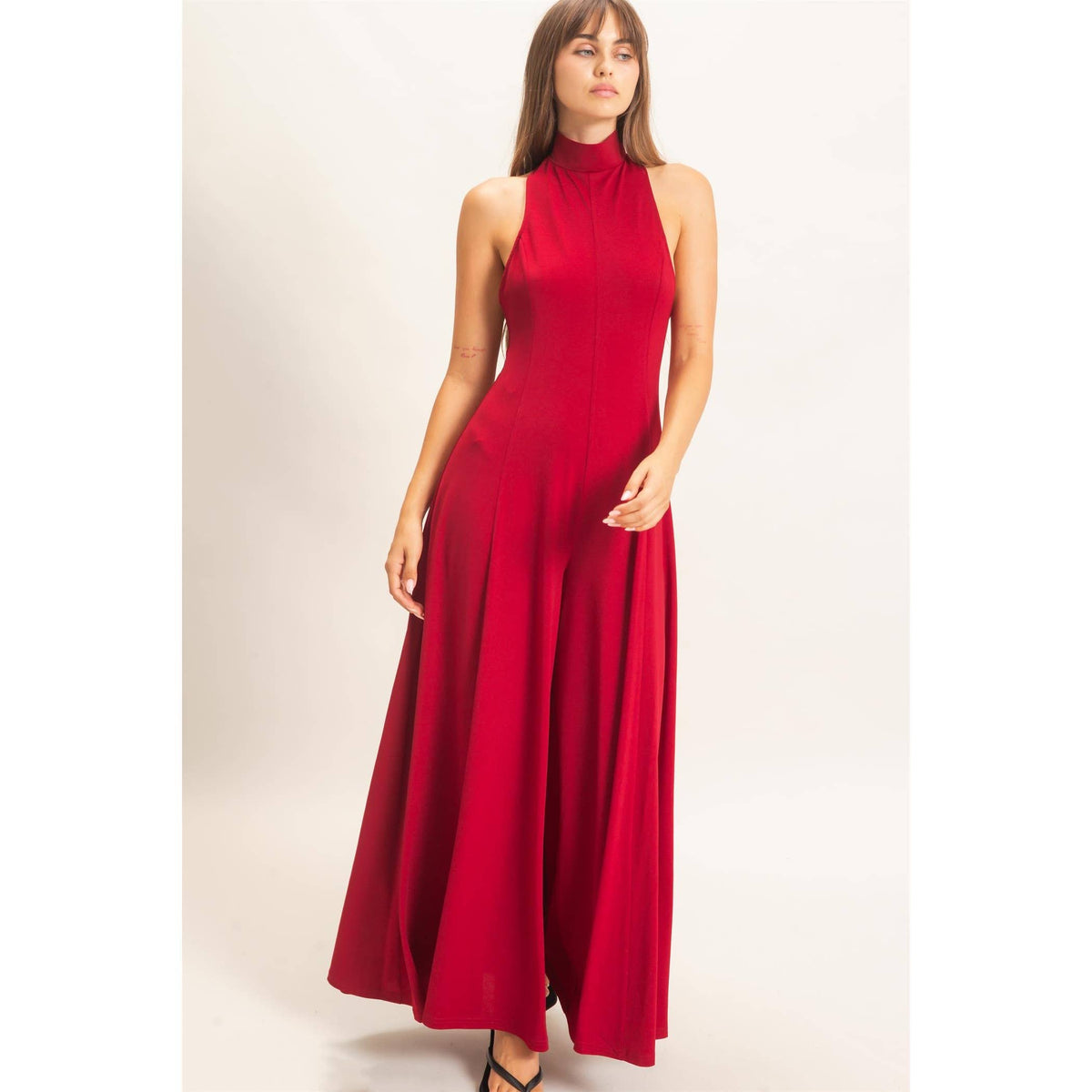 Sleeveless Halter Neck Jumpsuit