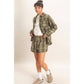 Plaid Shorts With Button Front