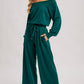 WIDE NECK OFF THE SHOULDER KNIT JUMPSUIT