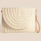 Layered Paper Braided Envelope Clutch Bag