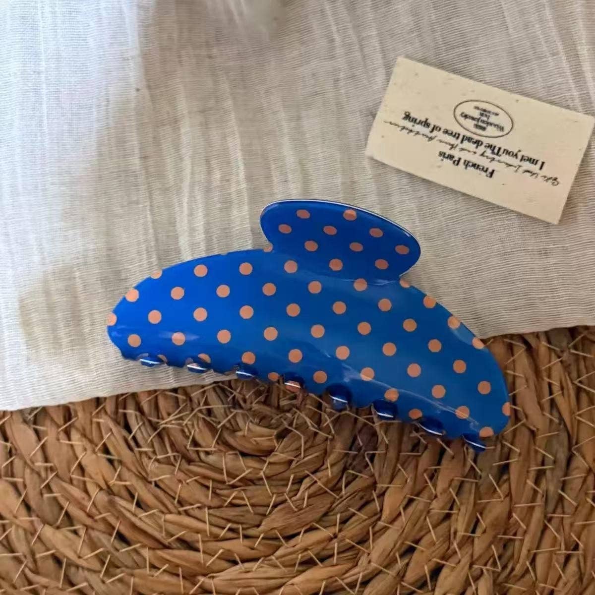 Retro Polka Dot French Style Hair Claw Clips | 40H1202