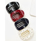 Polkadot Printed Oval Flat Hair Claw