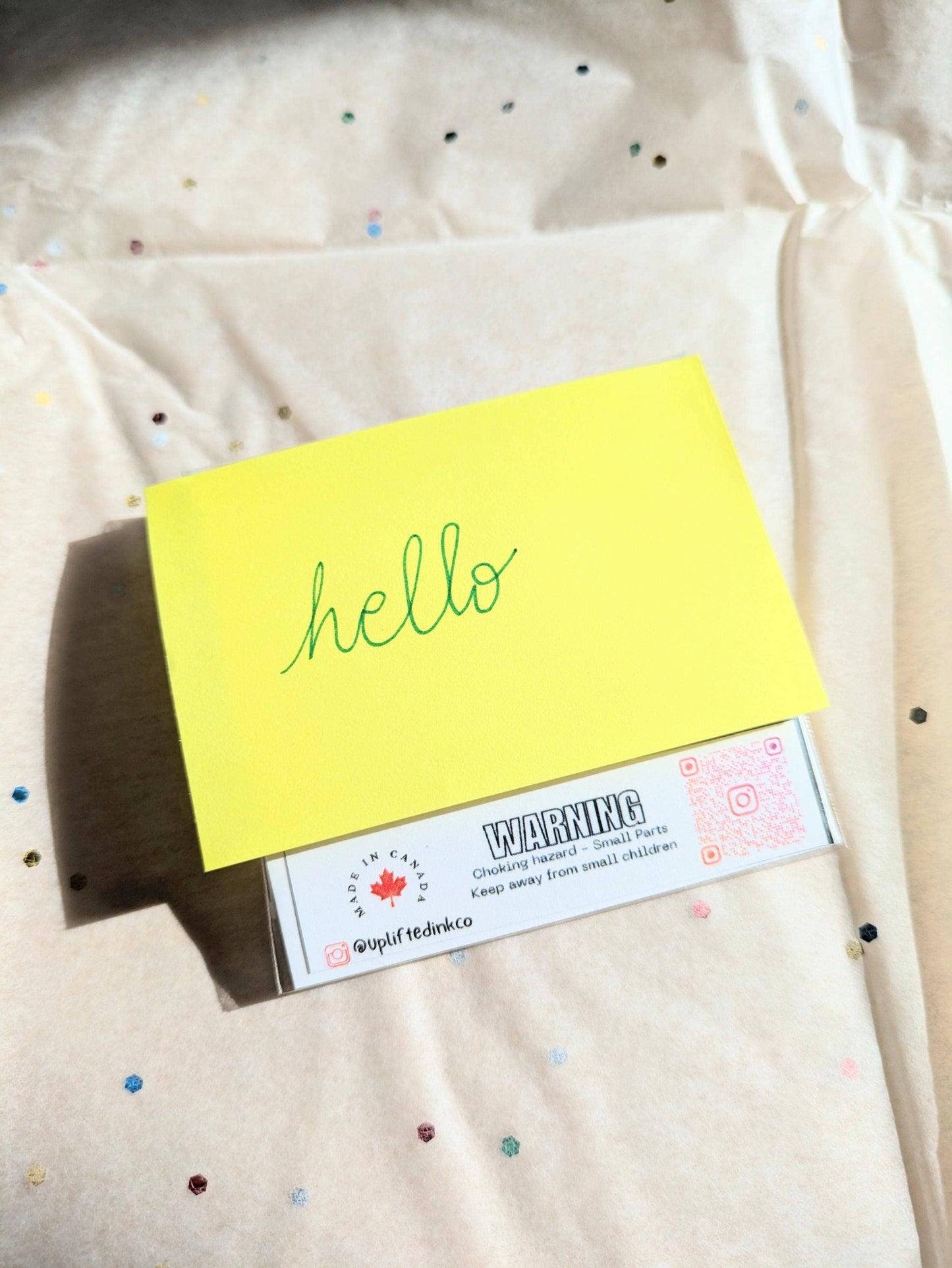 Encouragement Card with Tiny Dumbbell for Tough Times