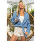 FRAYED VINTAGE WASHED WRINKLE SHIRT