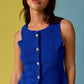 PT50333 Audrey Sleeveless Button Up Top