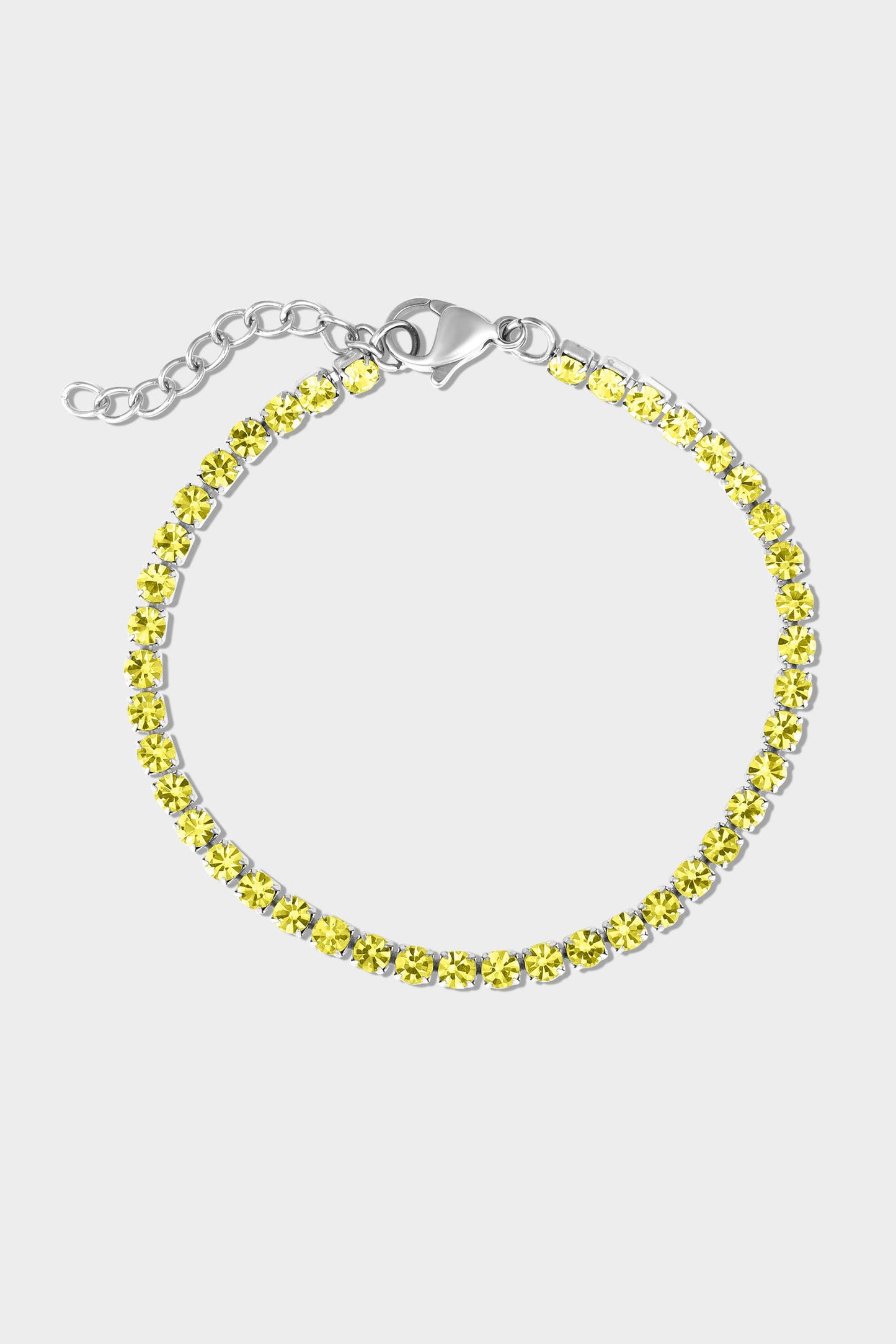 Stainless Steel Birthstone Tennis Bracelet