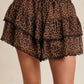 Leopard Tiered Lace Skort LP0273